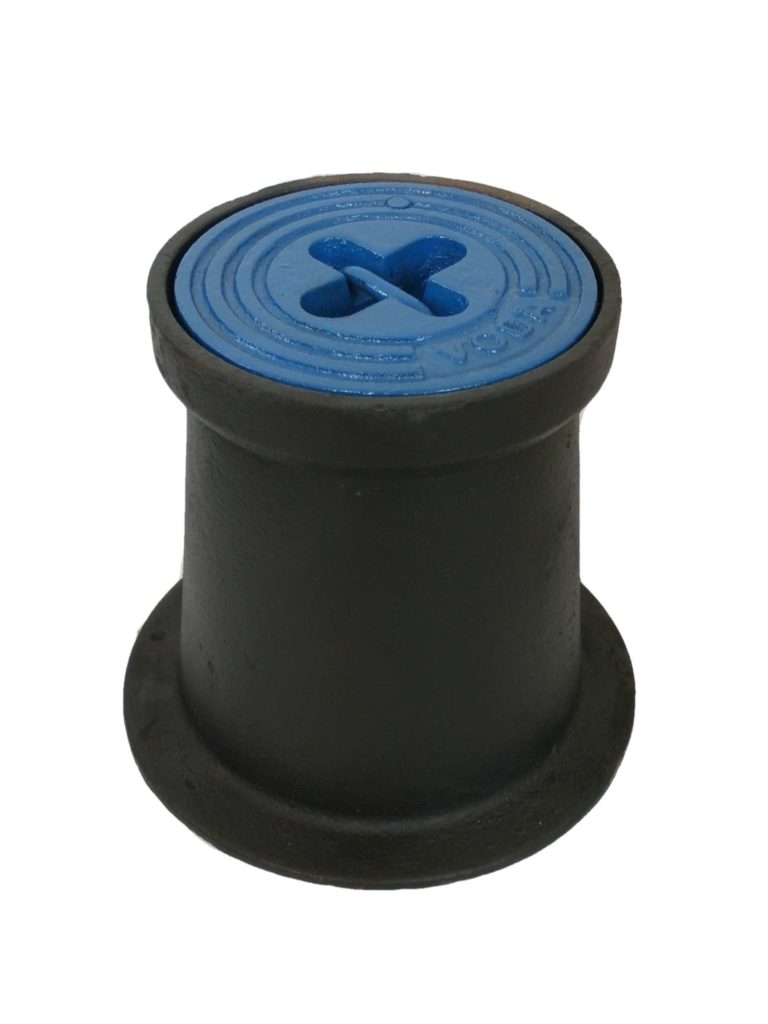 Poklop šoupátkový ČSN modrý